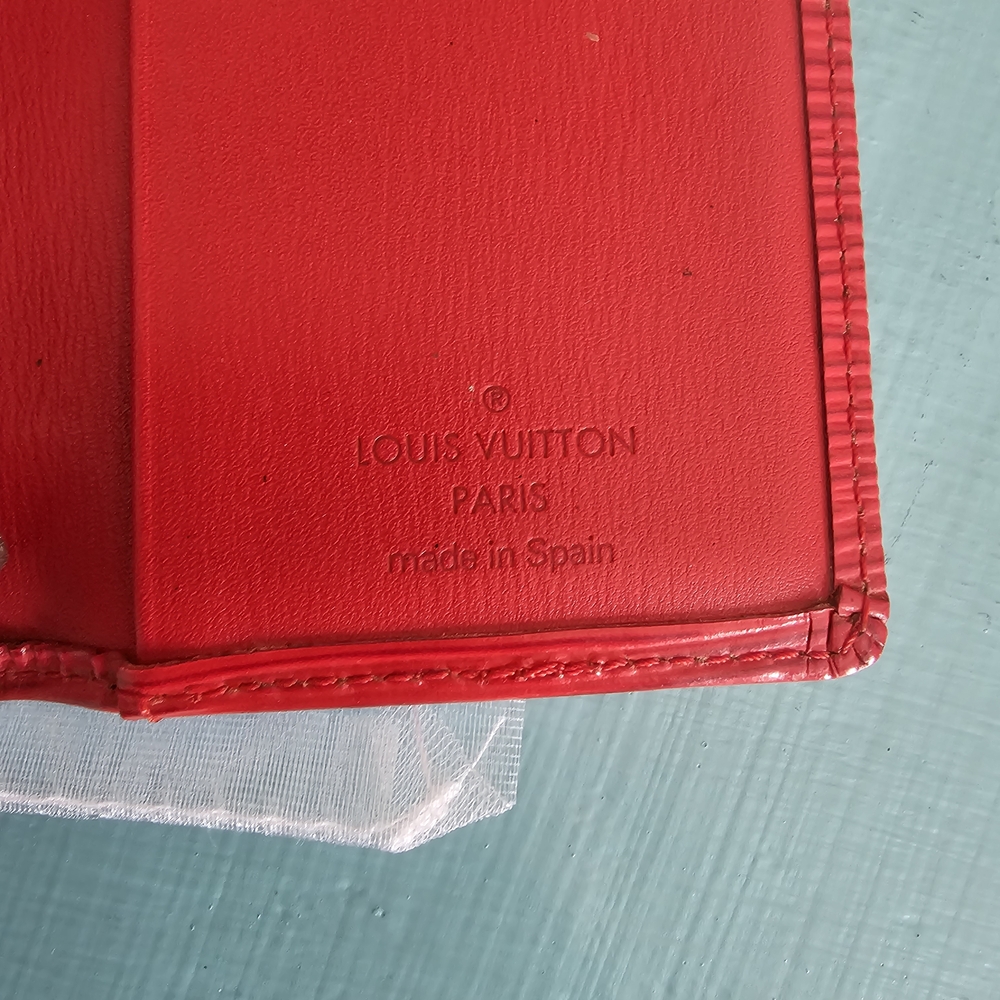 Louis Vuitton Epi De Poche Leather Pass Card Case Red - Picture 6 of 7